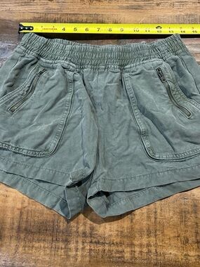 aerie Olive Green Elastic-Waist Athletic Shorts